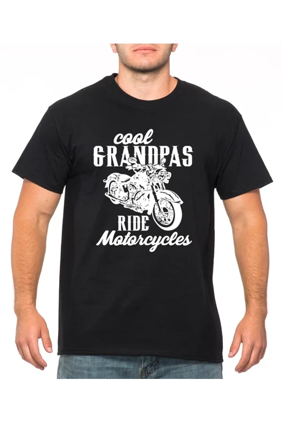 Cool Grandpas Ride Motorcycle Riding Gpa Dad Father's Day Gift T-Shirt