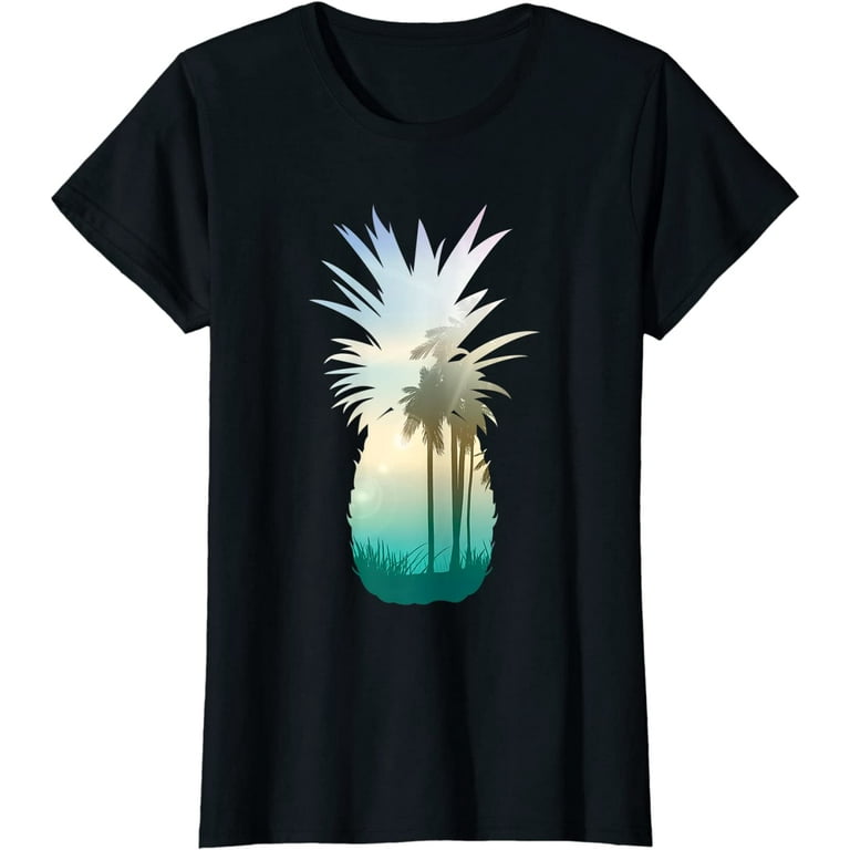 Cool Graphic Pineapple Sunset Palm Tree Beach T-Shirt Cool Graphic Pineapple Sunset Palm Tree Beach T-Shirt