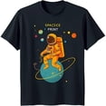 thumbnail image 1 of Cool Graphic T-Shirt Spacesuit Sunglasses 'SPACICE PRINT' Black Tee for Space Lovers, 1 of 5