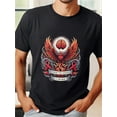 thumbnail image 1 of Cool Graphic T-Shirts for Men S - 3XL Unique Graphic Art Tees Short Sleeve Tops Black XXL, 1 of 7