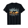 thumbnail image 1 of Cool Graphic Wolf Nature T-Shirt for Outdoor Enthusiasts - Black, Small, Short Sleeve, 1 of 5