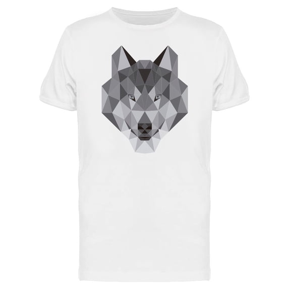 Cool Gray Abstract Wolf Head Tee Men's -Image by Shutterstock