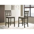 thumbnail image 1 of Cool Gray Counter Height Dining Chairs With Upholstered Seats And Slatted Back - 2 Piece For House, 1 of 2