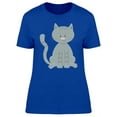 thumbnail image 1 of Cool Gray Kitten Cartoon T-Shirt Women -Image by Shutterstock, Female XX-Large, 1 of 2