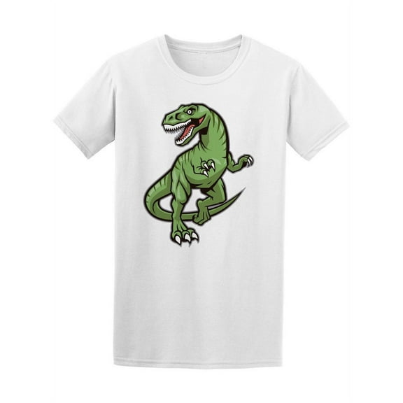 Cool Green Raptor Dinosaur T-Shirt Men -Image by Shutterstock, Male Medium