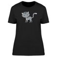 thumbnail image 1 of Cool Grey Kitten Cartoon T-Shirt Women -Image by Shutterstock, Female Medium, 1 of 2