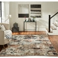 thumbnail image 1 of Cool Grey/Spice Abstract Area Rug 5'2" x 7'8" 5' x 8', 1 of 4
