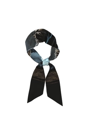 Cool Grim Reaper Night Skull Moon Satin Scarf Silky Neck Hair Scarf Shawl Wrap, Headband Handbag Accessory