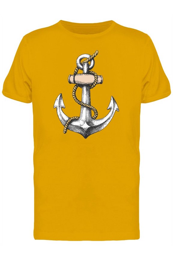 Cool Grunge Anchor Sketch T-Shirt Men -Image by Shutterstock, Male Small
