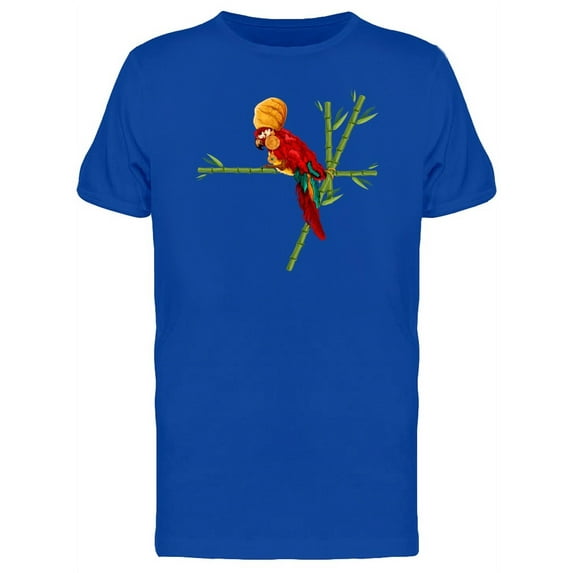 Cool Grunge Ara Macaw Parrot T-Shirt Men -Image by Shutterstock, Male 4X-Large