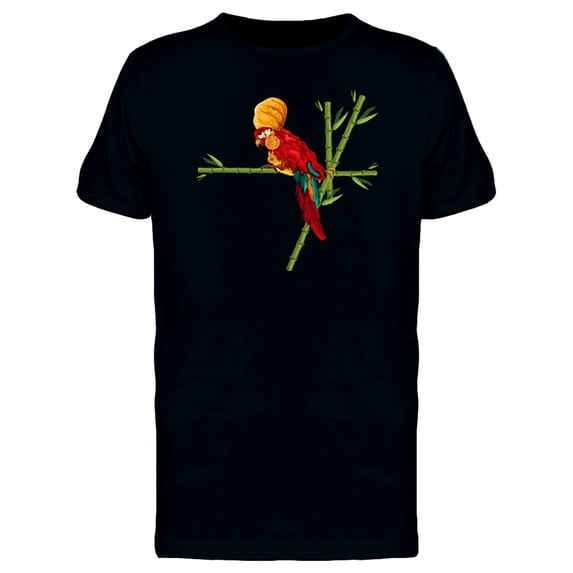 Cool Grunge Ara Macaw Parrot T-Shirt Men -Image by Shutterstock, Male x-Large