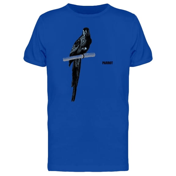 Cool Grunge Black Parrot Sketch T-Shirt Men -Image by Shutterstock, Male Large