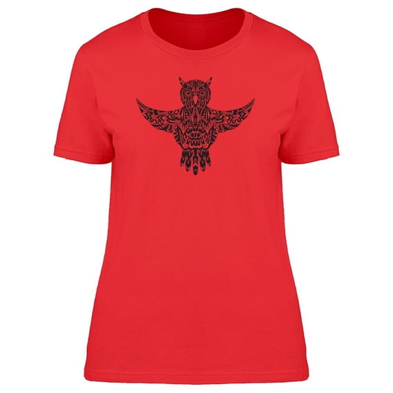 Cool Grunge Boho Owl Sketch Tee Women's -Image by Shutterstock