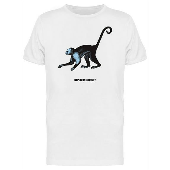 Cool Grunge Capuchin Monkey T-Shirt Men -Image by Shutterstock, Male 3X-Large