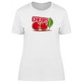 thumbnail image 1 of Cool Grunge Cherries Doodle T-Shirt Women -Image by Shutterstock, Female XX-Large, 1 of 2
