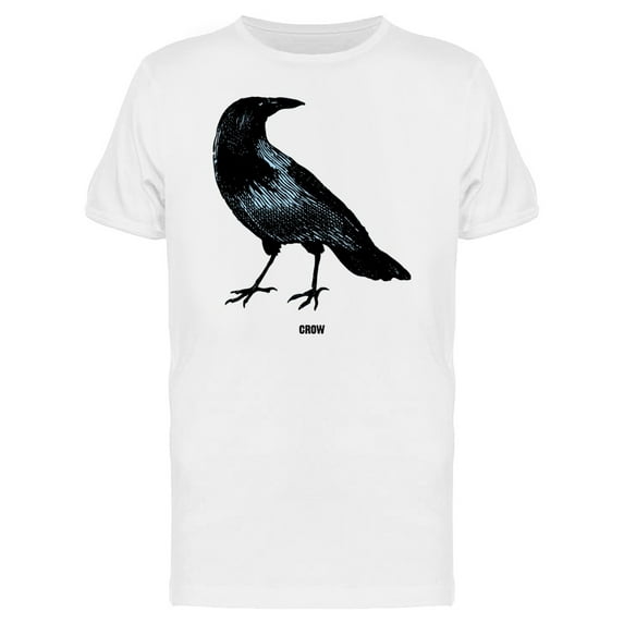 Cool Grunge Crow Gothic Sketch T-Shirt Men -Image by Shutterstock, Male 3X-Large