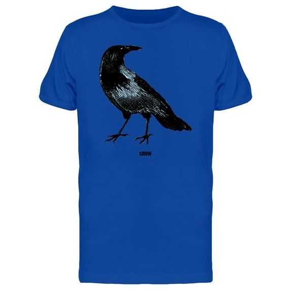 Cool Grunge Crow Gothic Sketch T-Shirt Men -Image by Shutterstock, Male Large