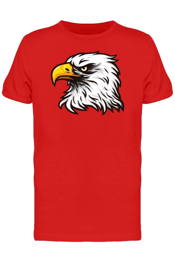 Cool Grunge Eagle Mascot Head T-Shirt Men -Image by Shutterstock, Male Medium