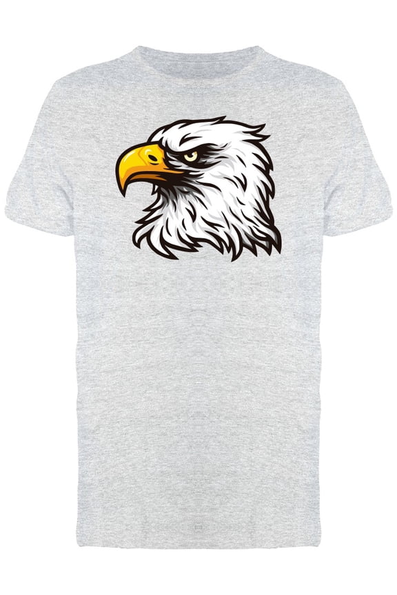Cool Grunge Eagle Mascot Head T-Shirt Men -Image by Shutterstock, Male x-Large