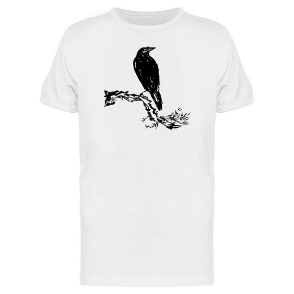 Cool Grunge Gothic Crow T-Shirt Men -Image by Shutterstock, Male Medium