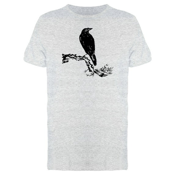 Cool Grunge Gothic Crow T-Shirt Men -Image by Shutterstock, Male x-Large