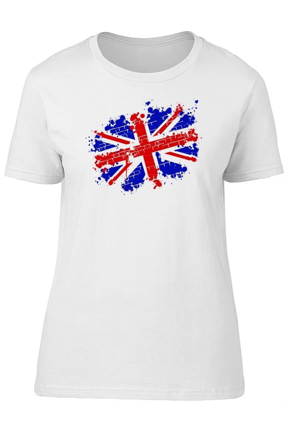 Cool Grunge Great Britain Flag T-Shirt Women -Image by Shutterstock, Female x-Large