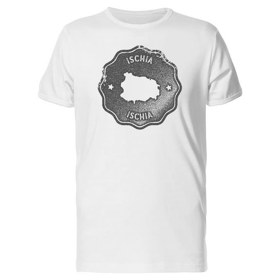 Cool Grunge Ischia Map T-Shirt Men -Image by Shutterstock, Male 4X-Large