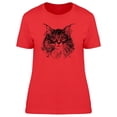thumbnail image 1 of Cool Grunge Kitten Sketch T-Shirt Women -Image by Shutterstock, Female x-Large, 1 of 2