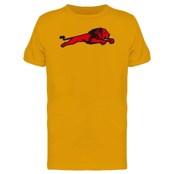 Cool Grunge Lion Mascot Tee Men's -Image by Shutterstock