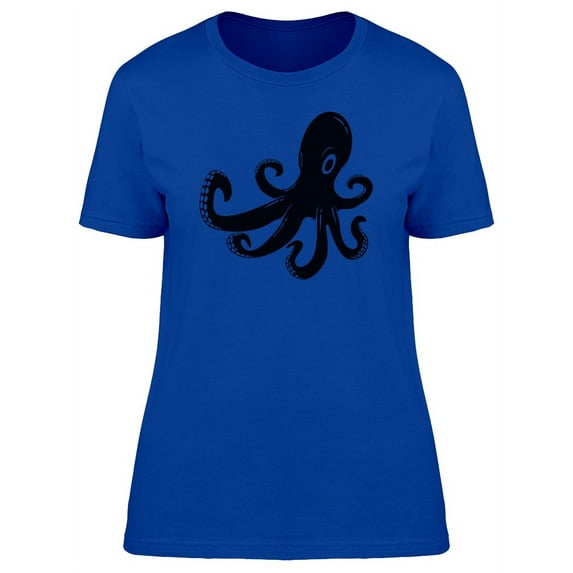Cool Grunge Octopus Doodle T-Shirt Women -Image by Shutterstock, Female Large