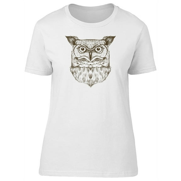 Cool Grunge Owl Sketch T-Shirt Women -Image by Shutterstock, Female Medium