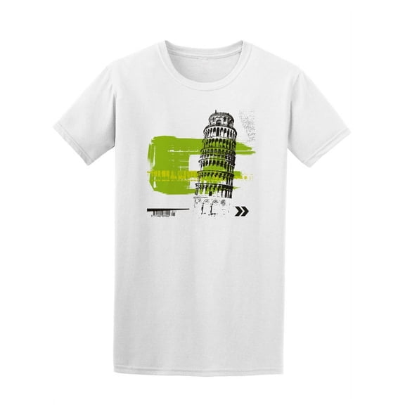 Cool Grunge Pisa Tower Italy Tee Men's -Image by Shutterstock