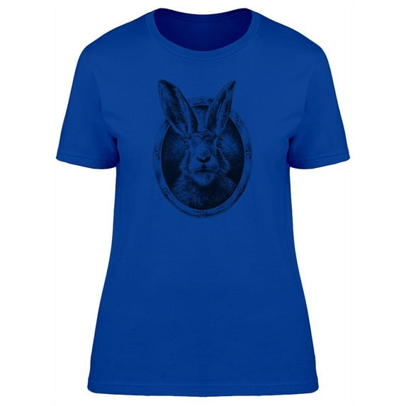 Cool Grunge Rabbit On A Frame T-Shirt Women -Image by Shutterstock, Female Medium