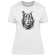 thumbnail image 1 of Cool Grunge Rabbit On A Frame T-Shirt Women -Image by Shutterstock, Female Small, 1 of 2