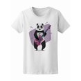 thumbnail image 1 of Cool Grunge Rocker Panda T-Shirt Men -Image by Shutterstock, Male Small, 1 of 4