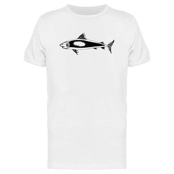 Cool Grunge Shark Fish Sketch Tee Men's -Image by Shutterstock