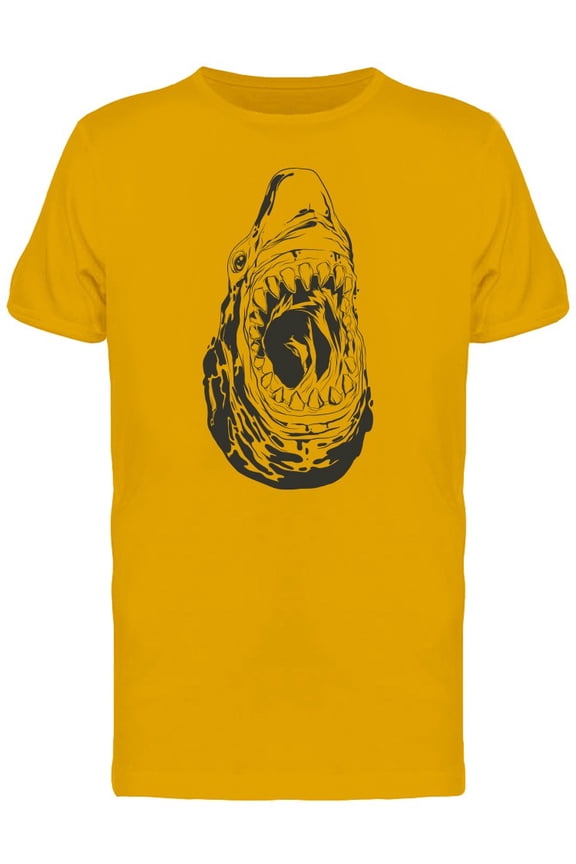 Cool Grunge Shark Head Tee Men's -Image by Shutterstock