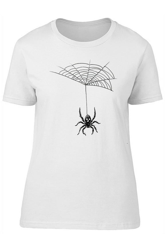 Cool Grunge Spider Web T-Shirt Women -Image by Shutterstock, Female Medium