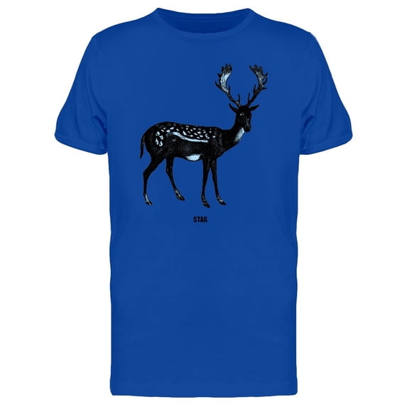 Cool Grunge Stag Sketch Tee Men's -Image by Shutterstock