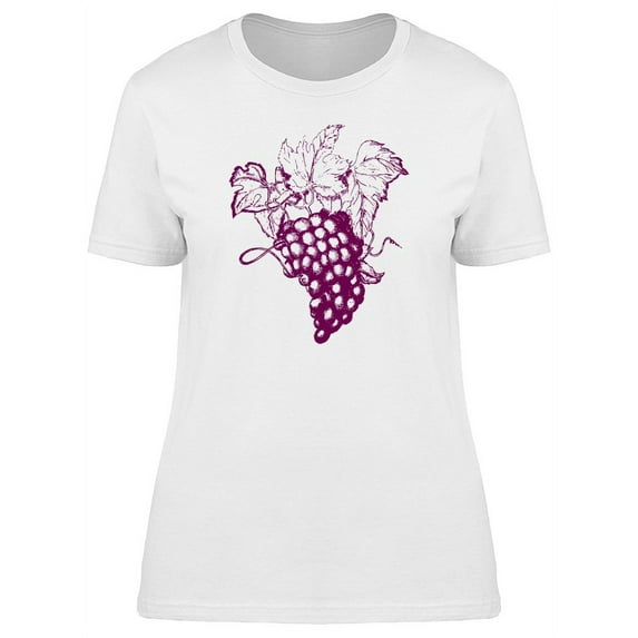 Cool Grunge Vintage Grapes T-Shirt Women -Image by Shutterstock, Female Medium