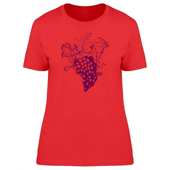 Cool Grunge Vintage Grapes T-Shirt Women -Image by Shutterstock, Female XX-Large