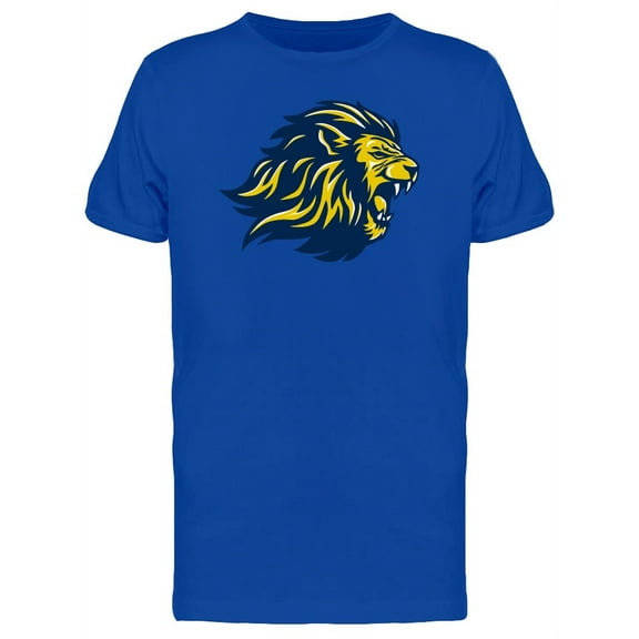 Cool Grunge Wild Lion Mascot T-Shirt Men -Image by Shutterstock, Male x-Large