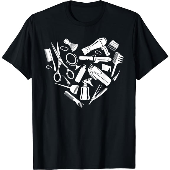 Cool Hairdresser Art Men Women Hairstylist Tools Beautician T-Shirt