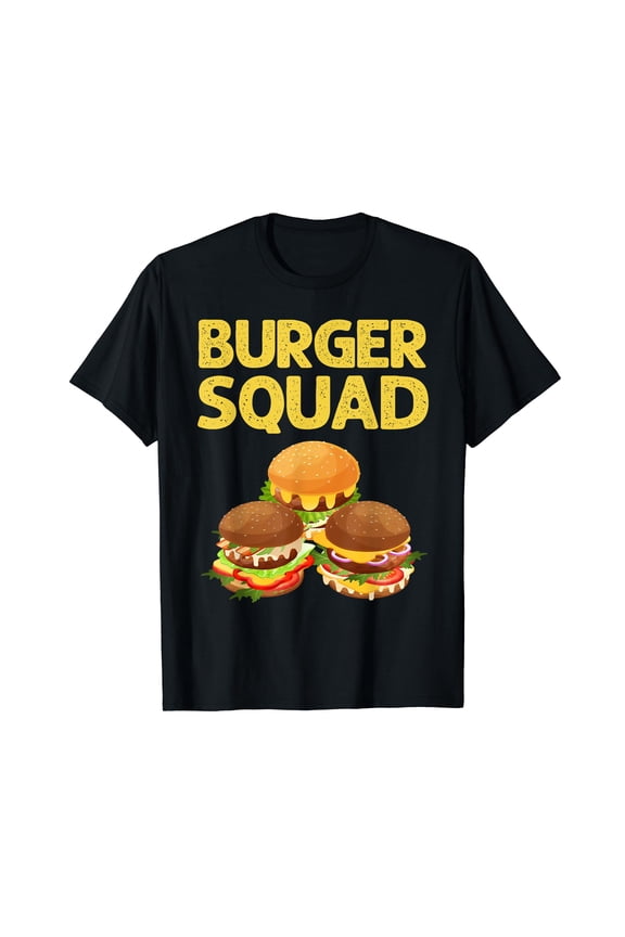 Cool Hamburger Art Men Women Cheeseburger Fast Food Burger T-Shirt Black