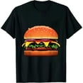 thumbnail image 1 of Cool Hamburger Art Men Women Minimalist Burger Cheeseburger T-Shirt, 1 of 5