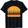 thumbnail image 1 of Cool Hamburger Art Men Women Minimalist Burger Cheeseburger T-Shirt, 1 of 5