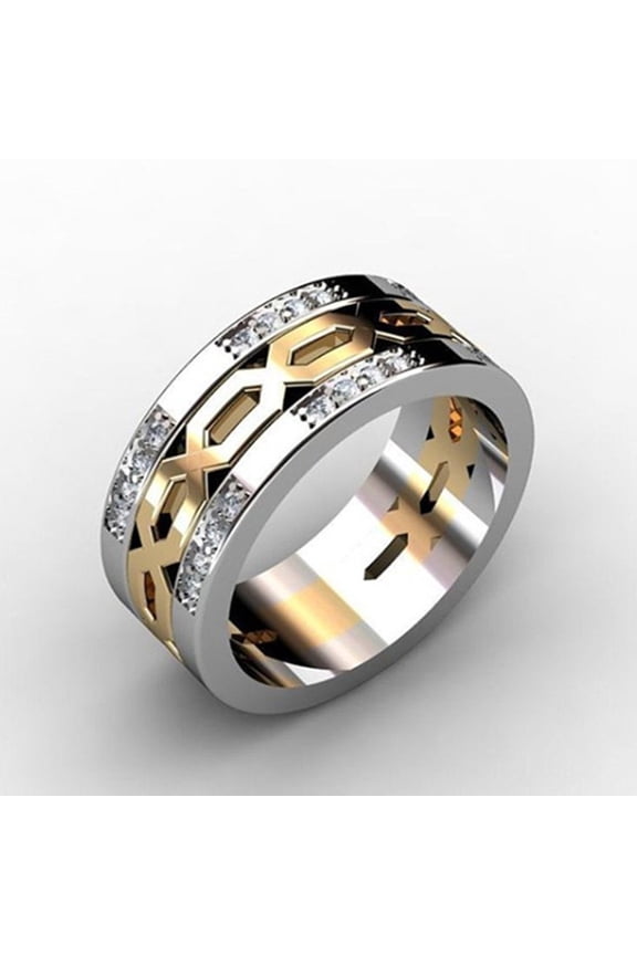 Cool Handsome Zirconia Rings for Men Trendy Wedding Engagement Ring Personality Birthday Party Mens Jewelry