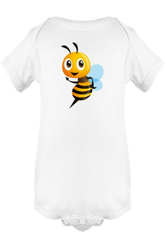 Cool Happy Bee Cartoon Bodysuit Infant -Image by Shutterstock, Newborn