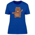 thumbnail image 1 of Cool Happy Brown Bear Doodle T-Shirt Women -Image by Shutterstock, Female Medium, 1 of 2