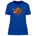 thumbnail image 1 of Cool Happy Bull Cartoon T-Shirt Women -Image by Shutterstock, Female x-Large, 1 of 2
